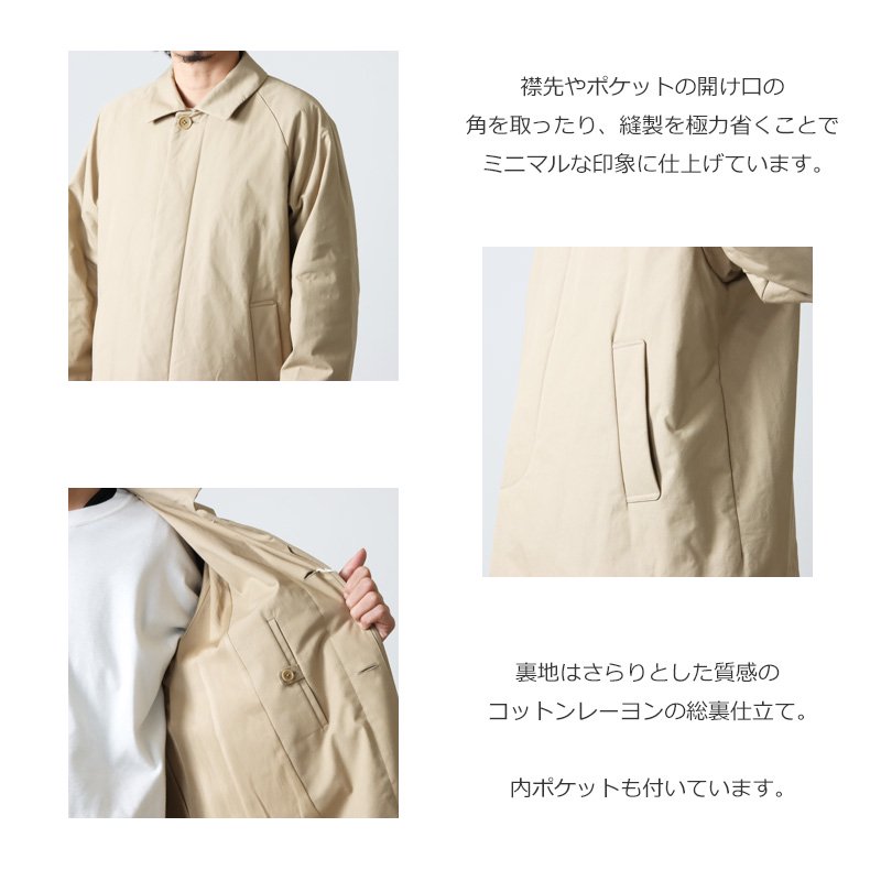 YAECA (ヤエカ) SOUTIEN COLLAR COAT STANDARD / ステンカラーコート