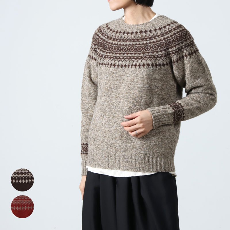 NOR'EASTERLY (ノア イースターリー) L/S WIDE NECK 2TONE NORDIC