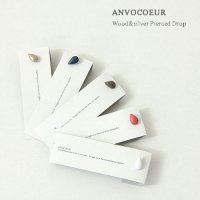 ANVOCOEUR () Wood&silver Pierced Drop
