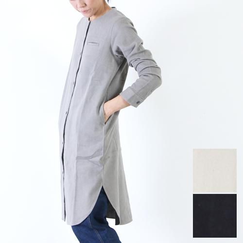 evameva (エヴァムエヴァ) raising cotton linen shirt tunic