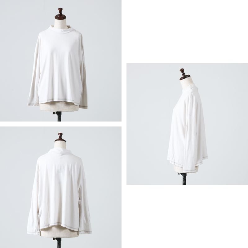 Vlas blomme (ヴラスブラム) モックネック長袖Tシャツ Vlas blomme (ヴラスブラム) モックネック長袖Tシャツ