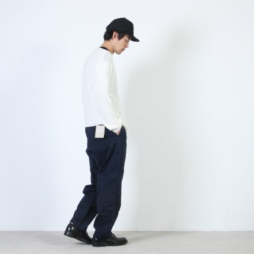 YAECA - ヤエカ CHINO CLOTH PANTS TUCK TAPERED パンツの+