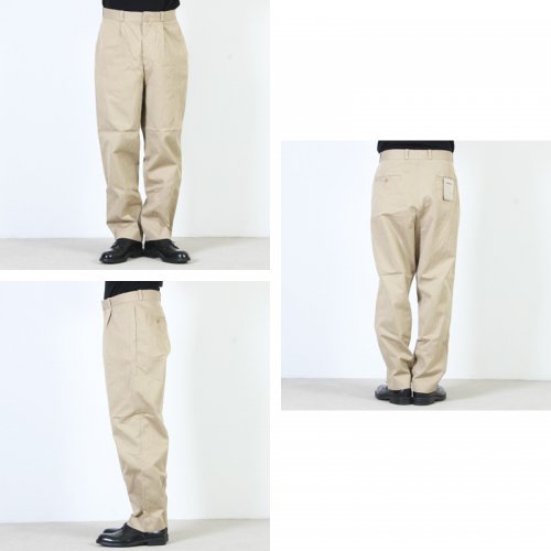 YAECA (ヤエカ) TAC TAPERED CHINO CLOTH PANTS / タックテーパードチノパンツ