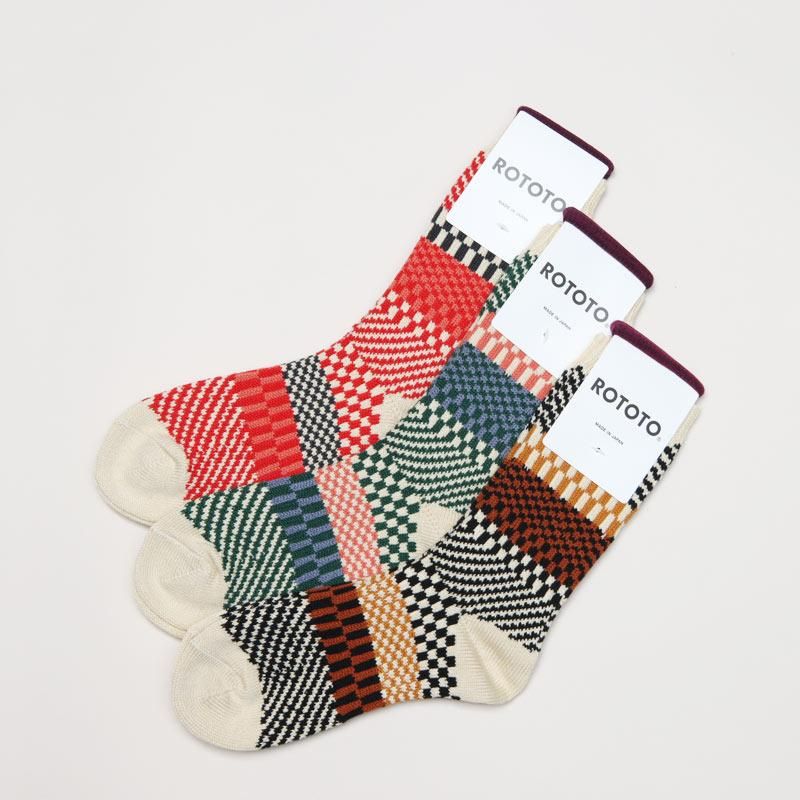 RoToTo (ロトト) CHECK & STEP SOCKS / チェック&ステップソックス