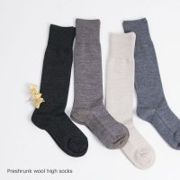 evameva (२) Preshrunk wool high socks