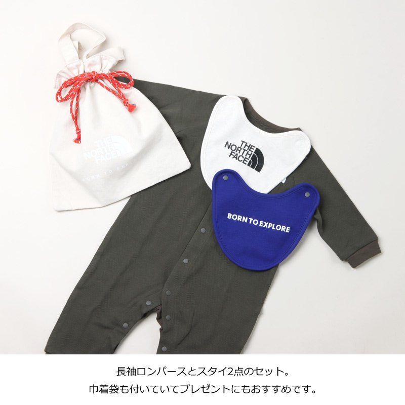 THE NORTH FACE (ザノースフェイス) B L/S Rompers & 2P Bib / ベビー 