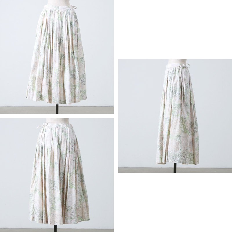 YAECA (ヤエカ) WRITE GATHER SKIRT LIBERTY / ライトギャザースカート