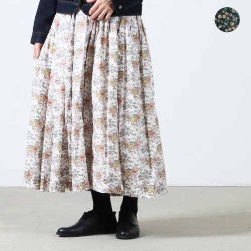 YAECA (䥨) CANVAS DESIGN PAINTS GATHER SKIRT LIBERTY / 㥶ȥХƥ