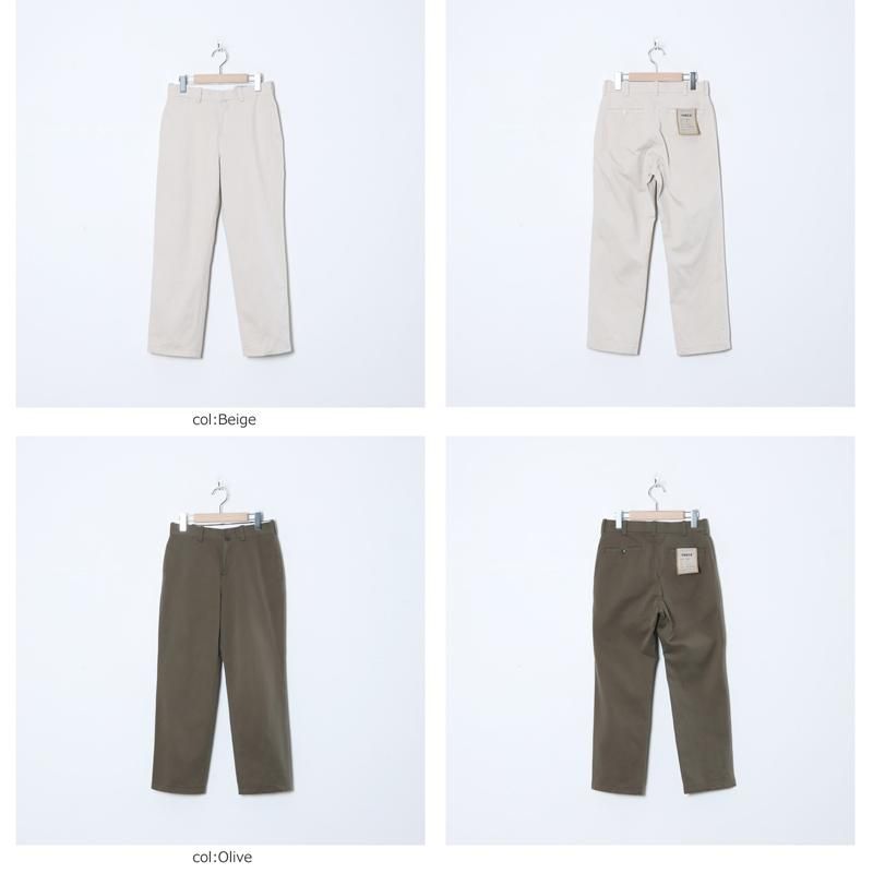YAECA (ヤエカ) CHINO CLOTH PANTS PIPED / チノクロスパンツ