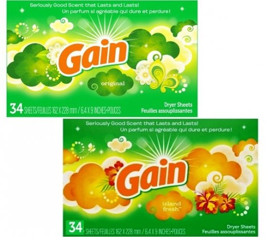 【 GAIN 】 ゲイン シート 乾燥機用柔軟剤 ( 柔軟シート ) 34枚入 - ★アメリカ＆アジア雑貨のお店★ティーダマーケット