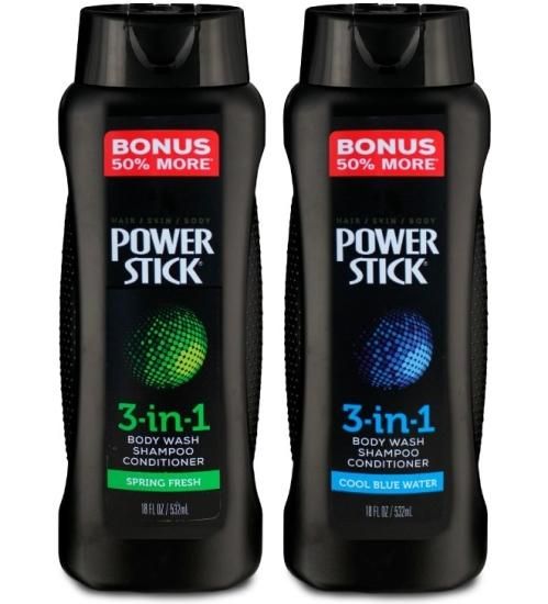 【 POWER STICK 3-in-1 】 パワースティック 3in1 ヘアー(シャンプー・コンディショナー)・スキン・ボディ ボディウォッシュ /  ボディソープ 532ml / 18oz - ★アメリカ＆アジア雑貨のお店★ティーダマーケット