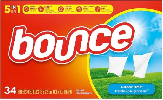 Bounce 】バウンス シート アウトドアフレッシュ 34枚入 乾燥機用柔軟剤 ( 柔軟シート ) ドライヤーシート -  ☆アメリカ＆アジア雑貨のお店☆ティーダマーケット