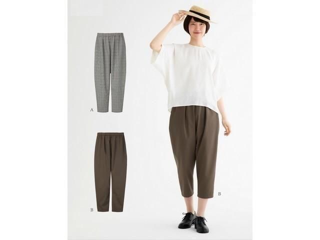 裾すっきり タックパンツ(型紙
