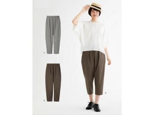 裾すっきり タックパンツ(型紙)