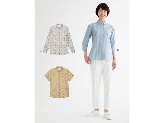 レギュラーカラー シャツ(型紙
