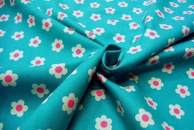 デイジー柄・コットンオックスプ