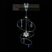 【Dotzauer】オーストリア・最上級クリスタル モダンペンダント照明 6灯クローム(φ500×H740mm)*