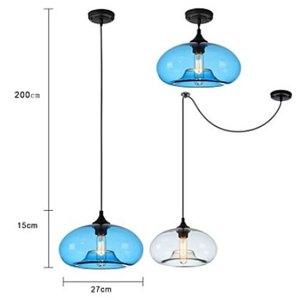 ミニペンダントライト1灯・7色（φ270×H150mm） - 【EL JEWEL】海外照明