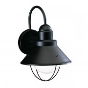 【KICHLER】アメリカ・キチラー社 屋外用 ウォールランプ1灯ブラック「Seaside」（W203×H304mm）