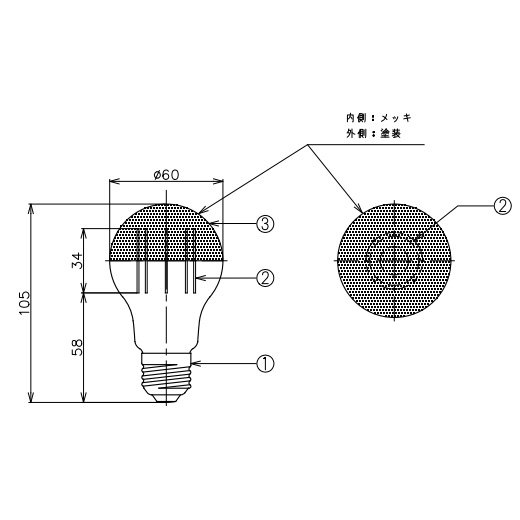 LEDŵThe Bulb (Х)[Copper mirror]35W˸E26ʦ60x105mmˢĴб