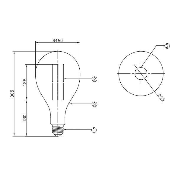 LEDŵ[Siphon Grande]TEARDROP(ƥɥå)40W˸E39ʦ160x305mmȷŵ忧Ĵб