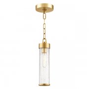 【HUDSON VALLEY】アメリカ・デザインガラス シェードライトペンダント「SORIANO」1灯・ゴールド（W88.9×H349.2mm）