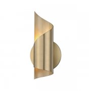 【MITZI】アメリカ・モダンウォールライト「EVIE」1灯・ゴールド（W120.7×H247.7mm）