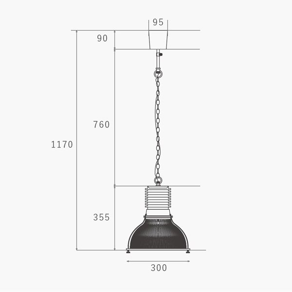 HERMOSAۥڥȥ饤ȡBYRON GLASS SHADE1BKW300H350mm