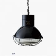 【HERMOSA】ペンダントライト「PASADENA LAMP」1灯・BK（W420×H410mm）*