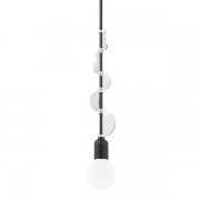 【MITZI】アメリカ・デザインペンダントライト「PHOENIX」1灯・クローム×ブラック（W127.0×H558.8mm）