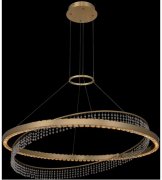 【ALLEGRI】アメリカ・ペンダントシーリングライト「Saturno」1灯ブラッシュブラス(W910×H100×D910mm)