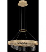 【ALLEGRI】アメリカ・ペンダントシーリングライト「Saturno」1灯ブラッシュブラス(W500×H100×D500mm)