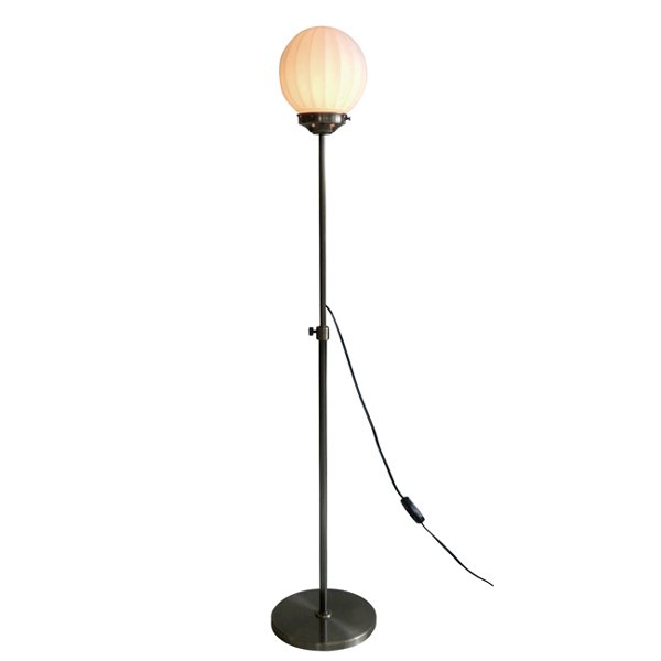 【入荷未定】【LAMPS】アンティーク調ガラスシェードフロアランプ 1灯(W210×D210×H1120～1400mm)