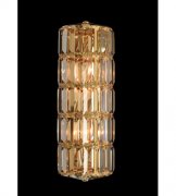 【ALLEGRI】アメリカ・クリスタルウォールライト「Julien」3灯18Kゴールド(W150×H430×D100mm)