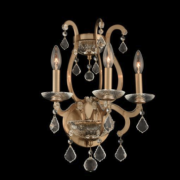 【ALLEGRI】アメリカ・クリスタルウォールライト「Duchess」3灯ブラッシュシャンパンゴールド(W350×H480×D300mm)
