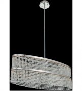 【ALLEGRI】アメリカ・クリスタルデザインシャンデリア「Cortina」1灯クローム(W350×H630×D1110mm)