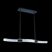 【ALLEGRI】アメリカ・クリスタルデザインシャンデリア「Athena」マットブラック、ポリッシュニッケル(W150×H250×D1010mm)