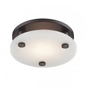 【HUDSON VALLEY】アメリカ・デザイン照明シーリングライト「CROTON」1灯・ブラック系（W228.6×H82.5mm）