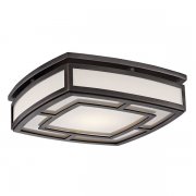 【HUDSON VALLEY】アメリカ・デザイン照明シーリングライト「ELMORE」1灯・ブラック系（W323.8×H82.5mm）