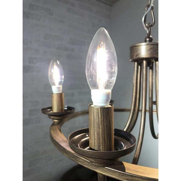 クリスタルシャンデリア 6灯 LED電球 アンティーク シャンデリア 照明