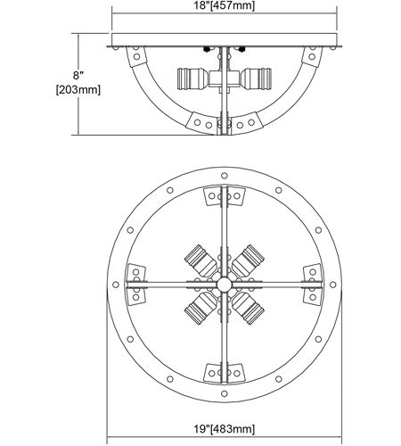 ELKۥꥫ󥰥饤ȡRiveted Plate4W483H203mm