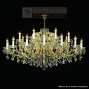 【Dotzauer】オーストリア・最上級クリスタル 大型シャンデリア18灯　(Φ1000×H550mm)*