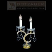 【Dotzauer】オーストリア・最上級クリスタルテーブルランプ2灯　(W250×D100×H330mm)*