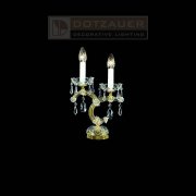 【Dotzauer】オーストリア・最上級クリスタルテーブルランプ2灯　(W250×D100×H330mm)*