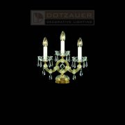【Dotzauer】オーストリア・最上級クリスタルテーブルランプ3灯　(W340×D100×H280mm)*