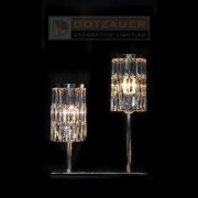 【Dotzauer】クリスタルテーブルランプ デザイン照明2灯　(W360×D130×H450mm)