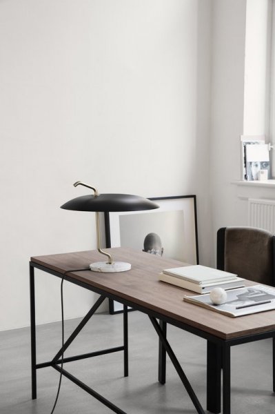AstepۡModel 537 table lamp, brass - black - white marbleץơ֥ ǥ (400H360mm)