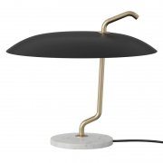 【Astep】「Model 537 table lamp, brass - black - white marble」テーブルランプ デザイン照明 (Φ400×H360mm)