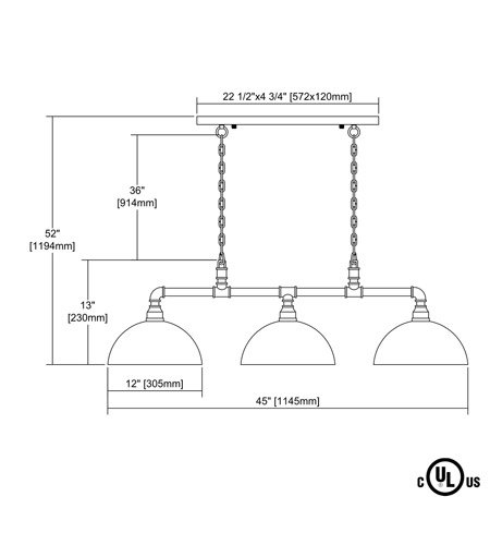 ELKۥꥫڥȥ饤ȡMulvaney3L305W1245H229-1194mm