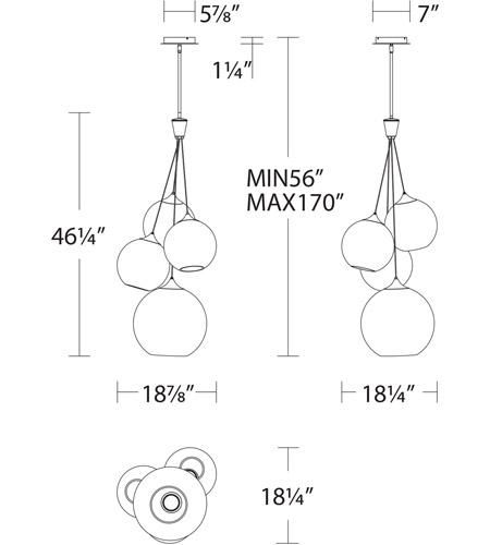 WAC Lightingۥڥȥ󥰥饤ȡBistro4L1143W610H610-4318mm